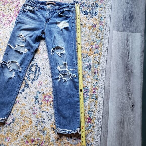 JOE'S Boyfriend Slim Crop Ripped Distressed Jeans in Kency Size 24 - Picture 14 of 15